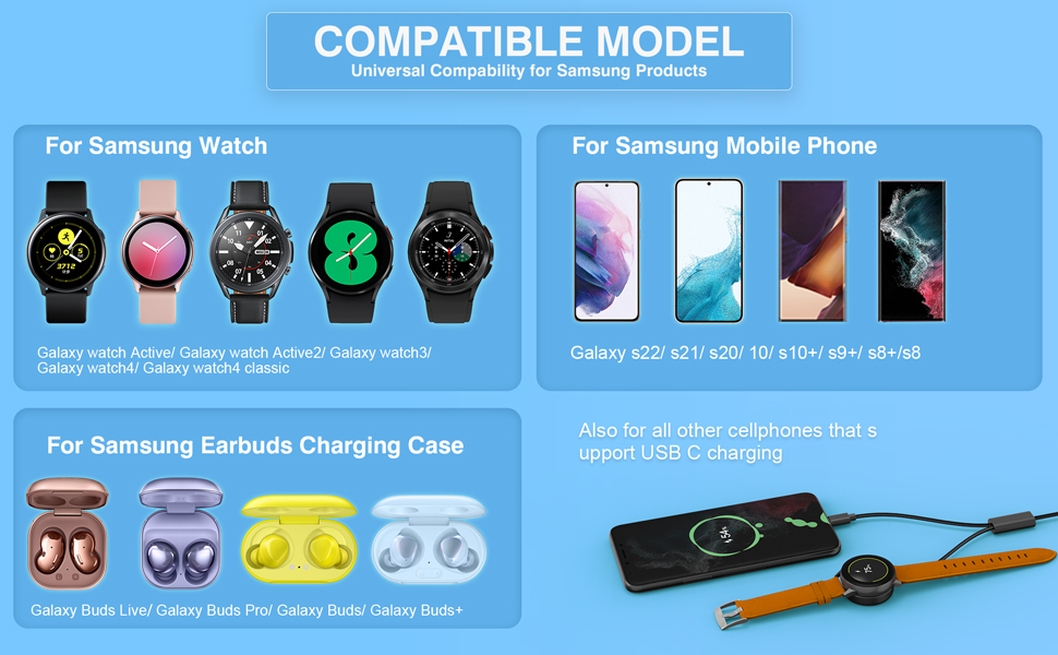 samsung watch and cellphone charger