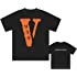 V Shirt Letter Printed Crewneck Tops Fashion Hip Hop Short Sleeve Cotton Loose T-Shirt