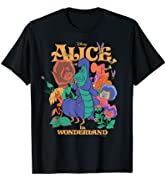 Disney Alice in Wonderland Caterpillar and Flowers Vintage T-Shirt