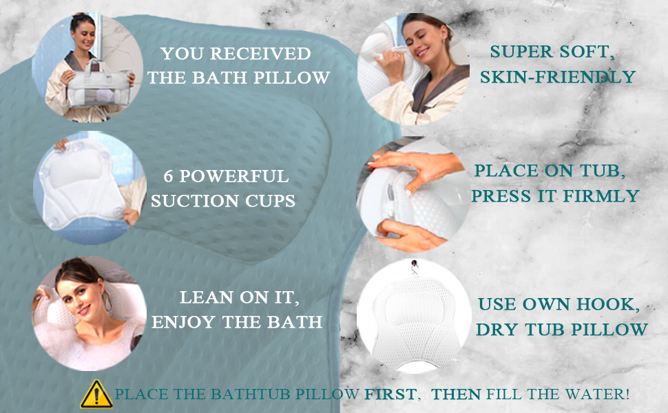bathtub pillows for bathroom accessory head back neck support 