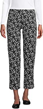 Lands' End Women's Starfish Mid Rise Elastic Waist Pull On Crop Pants