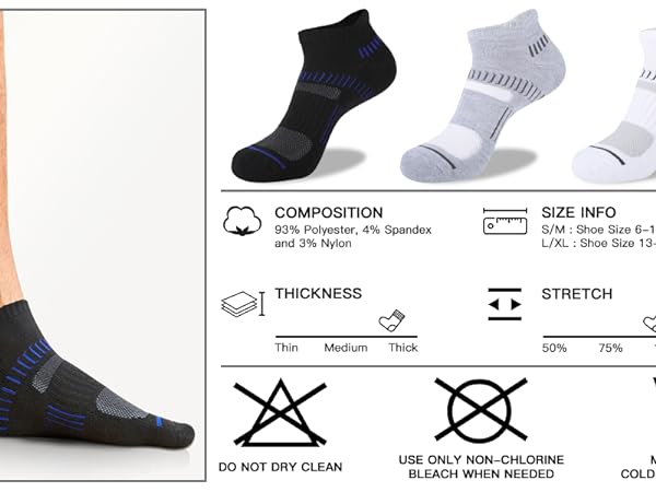mens ankle socks size 10-13