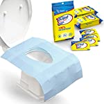 Toilet Seat Covers Disposable 100% Waterproof (30 Pack) - XL Disposable Toilet Seat Covers for Adults and Kids Potty Training - Travel Accessories for Public Restrooms, Airplane, Camping