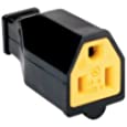 Legrand-Pass &amp; Seymour SA993BKCC10 15-Amp 125-volt Straight Blade Connector Two Pole Three Wire, Black