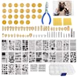 BEZALEL 112Pcs Wood Burning Tips - Pyrography Wood Burning Kit Includes Wood Burning Tips Only Wood Burning Letters Wood Burning Stencils and Patterns for Embossing Carving DIY Adults Crafts Beginners