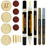 Bigthumb Wood Burning Pen Kit 17PCS with 3 Scorch Pen Marker, 2 Acrylic Paint Marker, 4 Wood Chips, 4 Sandpapers, 2 Oblique Tip and 2 Bullet Tip for DIY Wood Painting