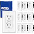 (10 Pack) UNIELE 15 Amp WR Outdoor GFCI Receptacle Outlet, Weather-Resistant &amp; TR GFI, 5-20R, Ground Fault Circuit Interrupter, ETL Listed