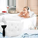 Bath Pillow Bathtub Pillow - Bath Pillows for Tub with Neck, Head, Shoulder and Back Support - 4D Air Mesh Spa Pillow for Bath - Extra Thick, Soft and Quick Dry