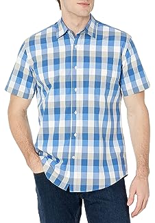 Men''s Regular-Fit Short-Sleeve Poplin Shirt