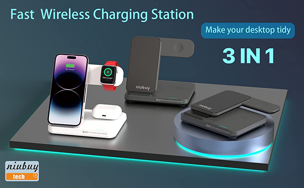 Fast Wireless Charging Station Make your desktop tidy