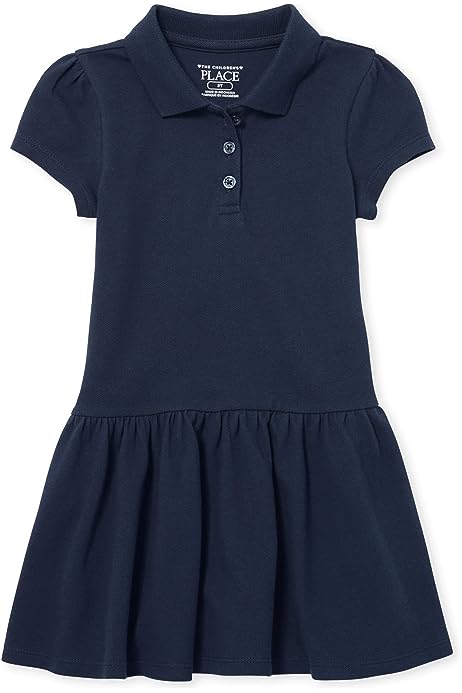 Baby Girls and Toddler Short Sleeve Pique Polo Dress