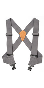 Side Clips Suspenders for Men Heavy Duty 