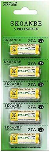 SKOANBE 27A 12V Alkaline Battery-Pack of 5