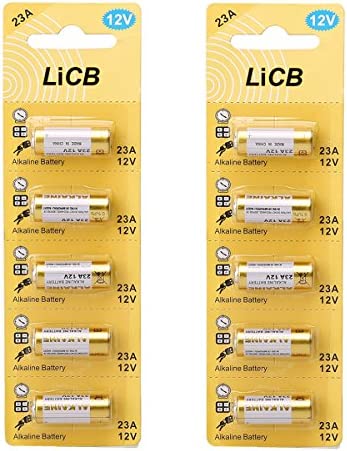 LiCB A23 12V Alkaline 23A Batteries (10-Pack)