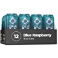 Sparkling Ice +Caffeine Blue Raspberry Sparkling Water, with Antioxidants and Vitamins, Zero Sugar, 16 fl oz Cans (Pack Of 12)