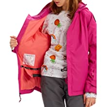 burton kids girls jacket hood zipper pockets thermal insulated 