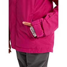 burton kids girls jacket hood zipper pockets thermal insulated 