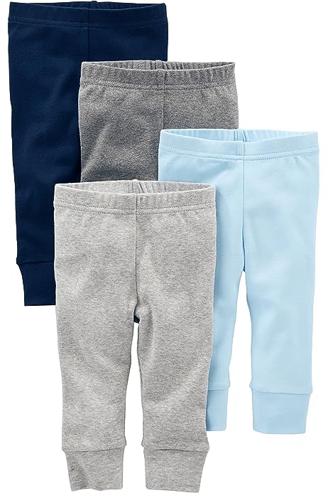 Baby Boys' Cotton Pants, Pack of 4