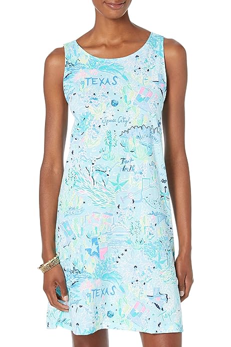 Kristen Dress for Women - Criss Cross Back Straps Detailing and All Over Print, Colorful and Chic Drezs