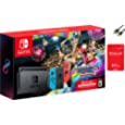 Newest Nintendo Switch Joy-Con Neon Blue/Red Console Bundle: Mario Kart 8 Deluxe Full Game Download | 32 GB Internal Storage | 3 Months Nintendo Switch Online Membership