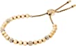 Michael Kors Women's Stainless Steel Gold-Tone Slider Bracelet with Crystal Accents