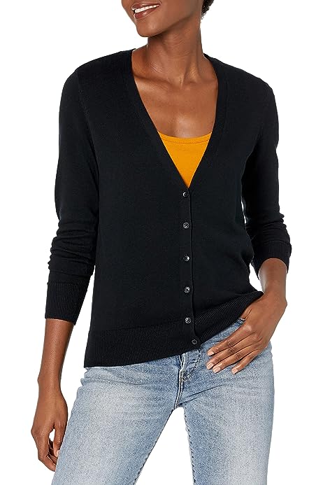 Women's Lightweight Vee Cardigan Sweater (Available in Plus Size)