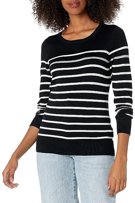 Women's Long-Sleeve Lightweight Crewneck Sweater (Available in Plus Size)