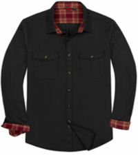 black flannel shirt