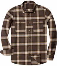 brown flannel shirt