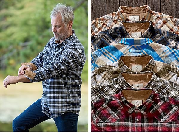 Built to last, durable, triple-needle stitching, workwear, causal look, stylish, style, plaid, mens