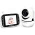 HelloBaby Video Baby Monitor with Remote Camera Pan-Tilt-Zoom, 3.2'' Color LCD Screen, Infrared Night Vision, Temperature Dis