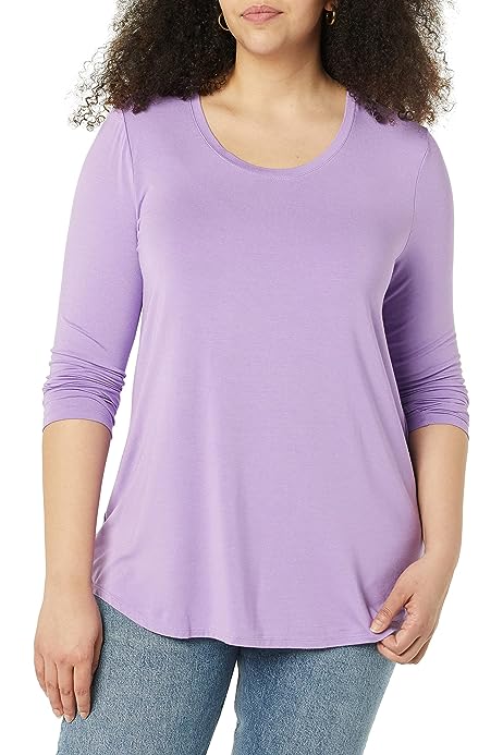 Women's Jersey Relaxed-Fit Long-Sleeve Scoopneck Swing Tunic (Previously Daily Ritual)