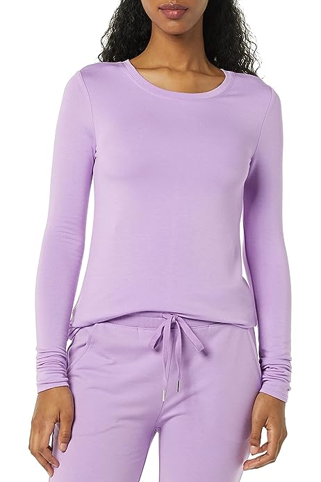 Women's Supersoft Terry Standard-Fit Long-Sleeve Shirttail Hem Shirt (Previously Daily Ritual)