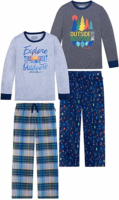 Eddie Bauer Youth Girl's 4 Piece PJ Sleep Set