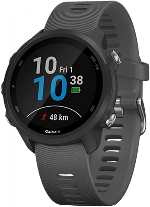 Garmin Forerunner 245, GPS Running Smartwatch with Advanced Dynamics, Slate Gray (Renewed)