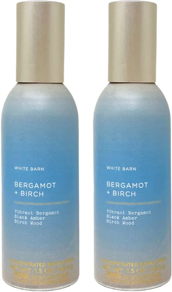 Bath & Body Works Bergamot + Birch 2 Pack Concentrated Room Spray - 1.5 oz / 42.5 g each