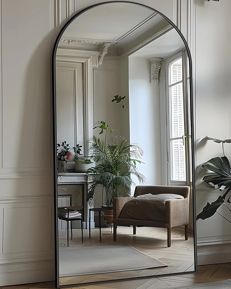 Full Length Mirror, 71"x28" Floor Mirror, Floor Standing Mirror Freestanding Full Body Mirror with Stand for Bedroom, Hanging Mounted Mirror for Living Room Cloakroom, Black