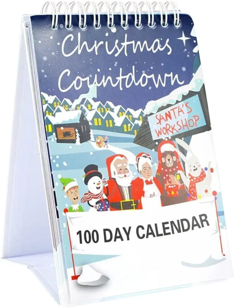 Christmas Festive Advent Calendar 100 Days Christmas Countdown Calendar Adorable Designs For Home Office Room Decor Christmas Countdown Calendar