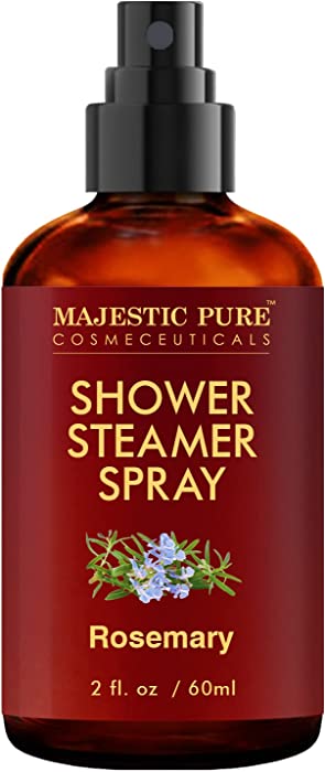 MAJESTIC PURE Shower Steamers Aromatherapy - Shower Spray Made with 100% Pure & Natural Rosemary Essential Oil - Aromatherapy Shower Steamer Mist - Luxury Bath Spa with Shower Aromatherapy - 2 fl oz