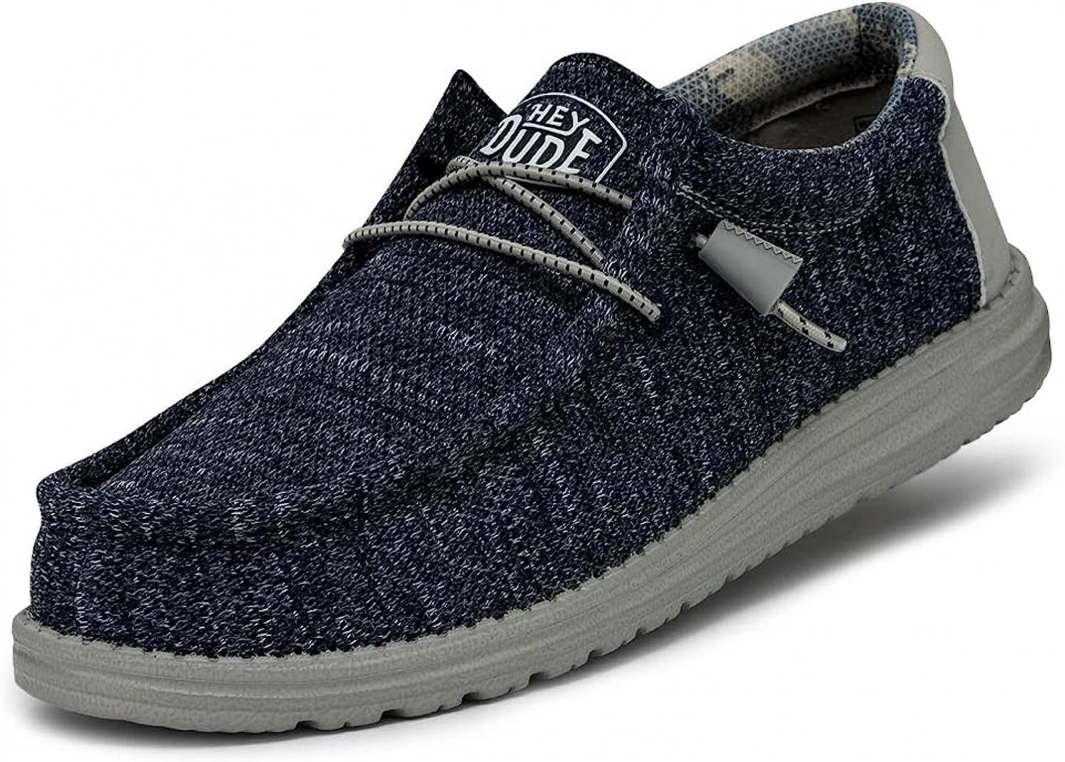 Hey Dude Men's Wally Sox Moonlit Ocean Size 15 | Men's Loafers | Men's Slip On Shoes | Comfortable & Light-Weight