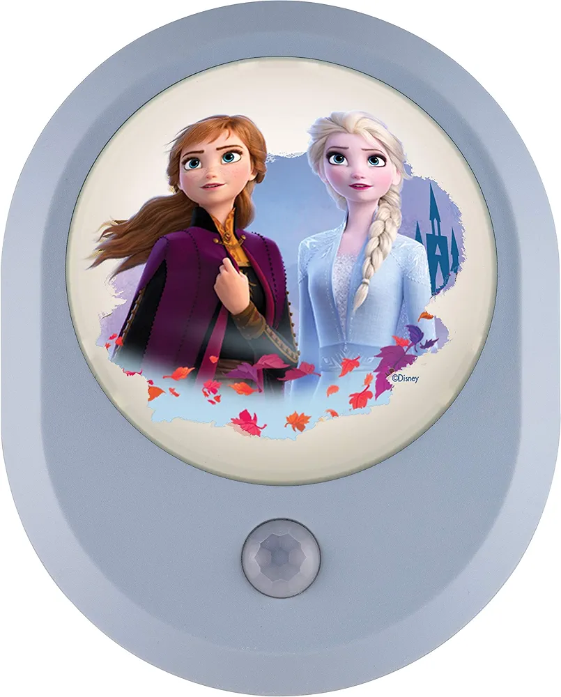 Disney Frozen, Anna and Elsa, II MySelect LED Night Light, Motion Sensor, Dusk to Dawn, Girl's Room Decor, UL-Listed, Ideal for Bedroom, Nursery, Bathroom, 44473