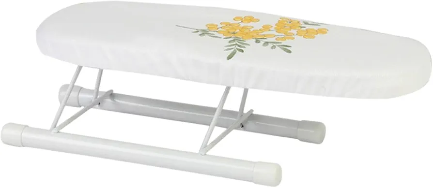 Foldable Ironing Board Mini Ironing Board with Mesh Metal Base Ironing Clothes Countertop Iron Board for Dorm Laundry Room