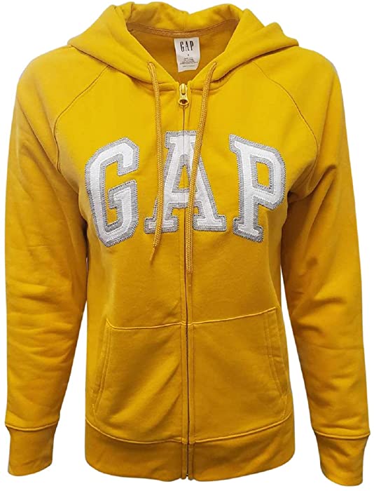 GAP Womens Fleece Arch Logo Full Zip Hoodie