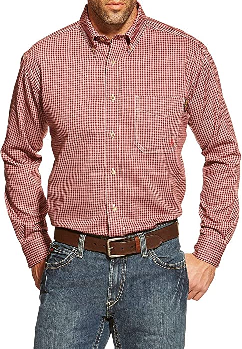 Ariat FR Bell Button Work Shirt - Men’s Classic Long Sleeve Button Down Shirt