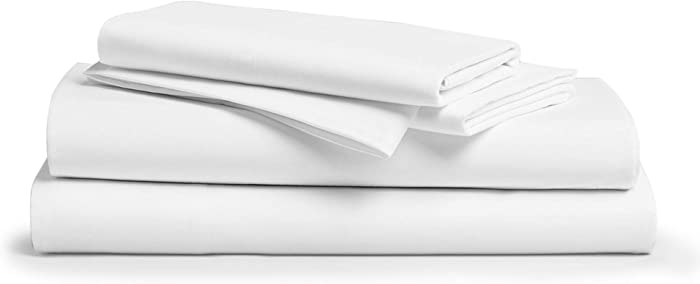 Pure Egyptian King Size Cotton Bed Sheets Set (King, 1000 Thread Count) White Sheets and Pillow Cases (4 Pc) – Egyptian Cotton Sheets King Size Bed- Sateen Weave Sheets - 18” King Deep Pocket Sheets