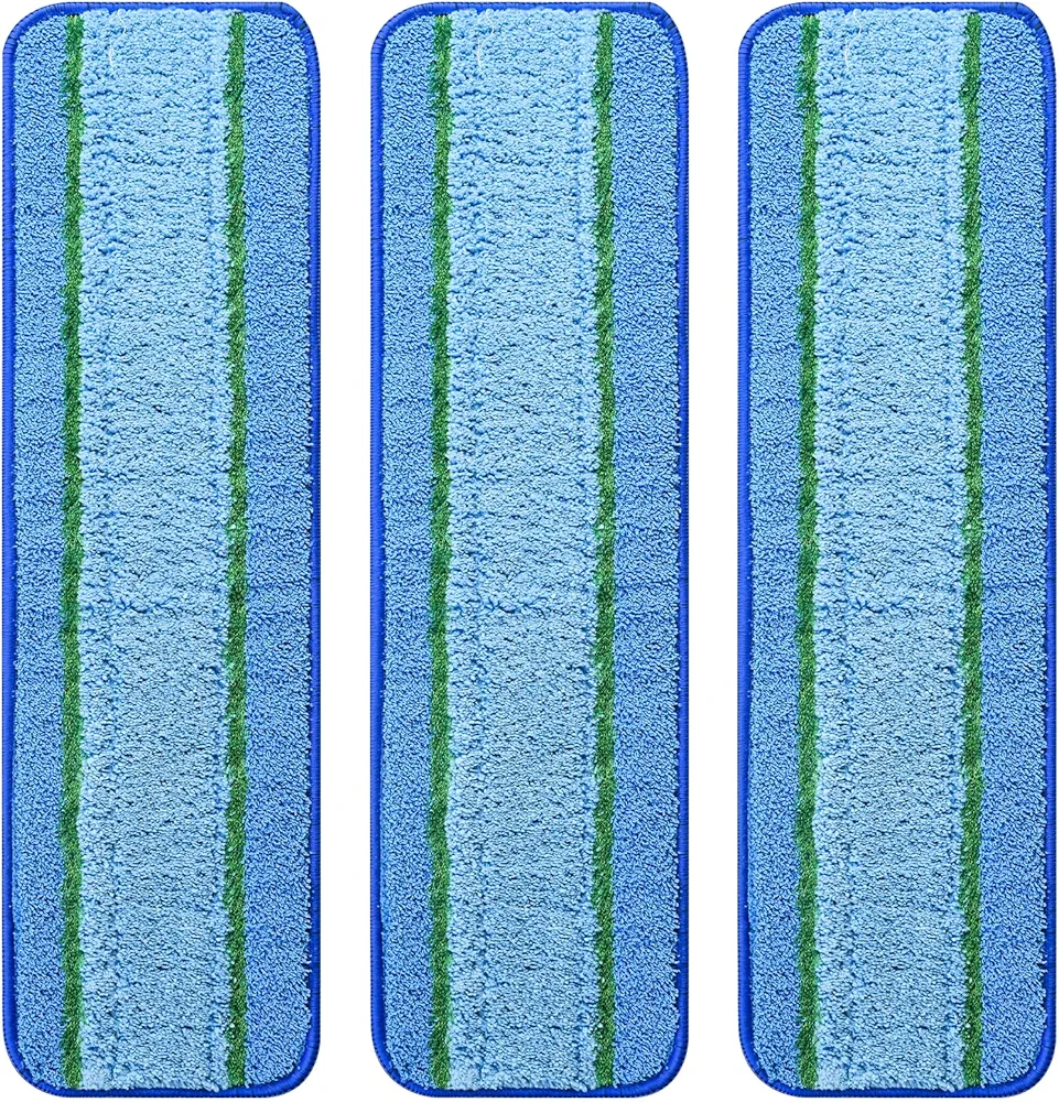 3 Pack Deep Clean Pads for Bona Family of Mops, Washable & Reusable Microfiber Cleaning Pad for Hardwood and Multi-surface