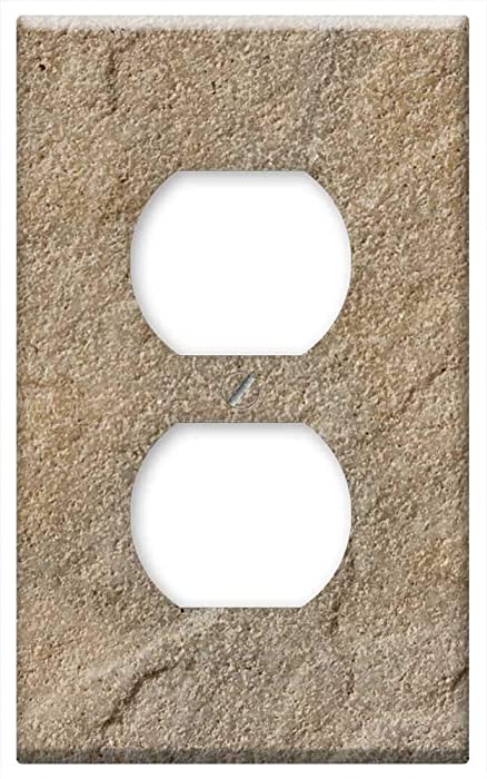 Switch Plate Outlet Cover - Sand Stone Steinplatte Brown Construction Material