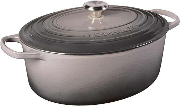 Le Creuset Signature Enameled Cast Iron Oval French (Dutch) Oven, 8 quart, Oyster