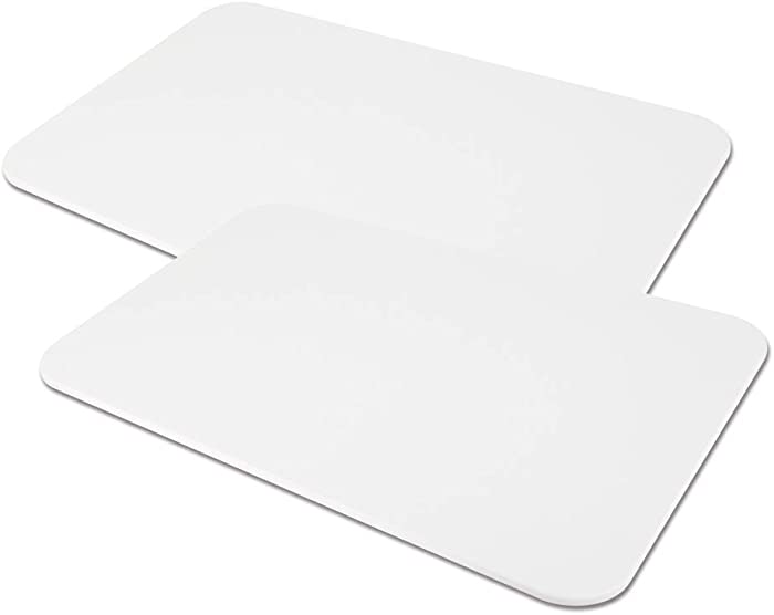 Diatomaceous Earth Bath Mat,Fast-Drying Nonslip Absorbent Bath Mat for Bathroom Shower Floor, 23.62 x 15.35 inch, White, 2 Pack