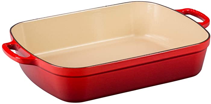 Le Creuset Enameled Cast Iron Signature Rectangular Roaster, 7 qt. (12.8" x 18.7"), Cerise